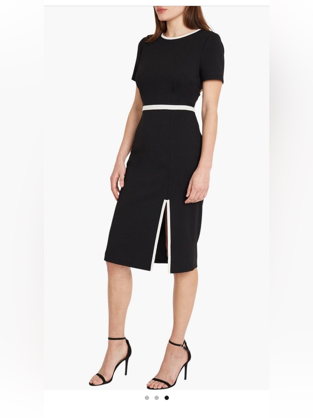 Donna Morgan Black Dress with White Trim